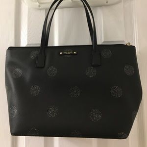 Sparkling polkadot over the shoulder tote