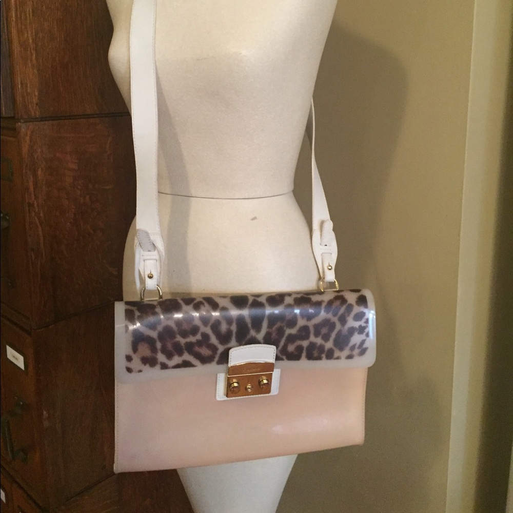 Furla rubber blush handbag