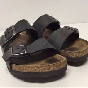 Women’s black birkenstock sandals sz 38