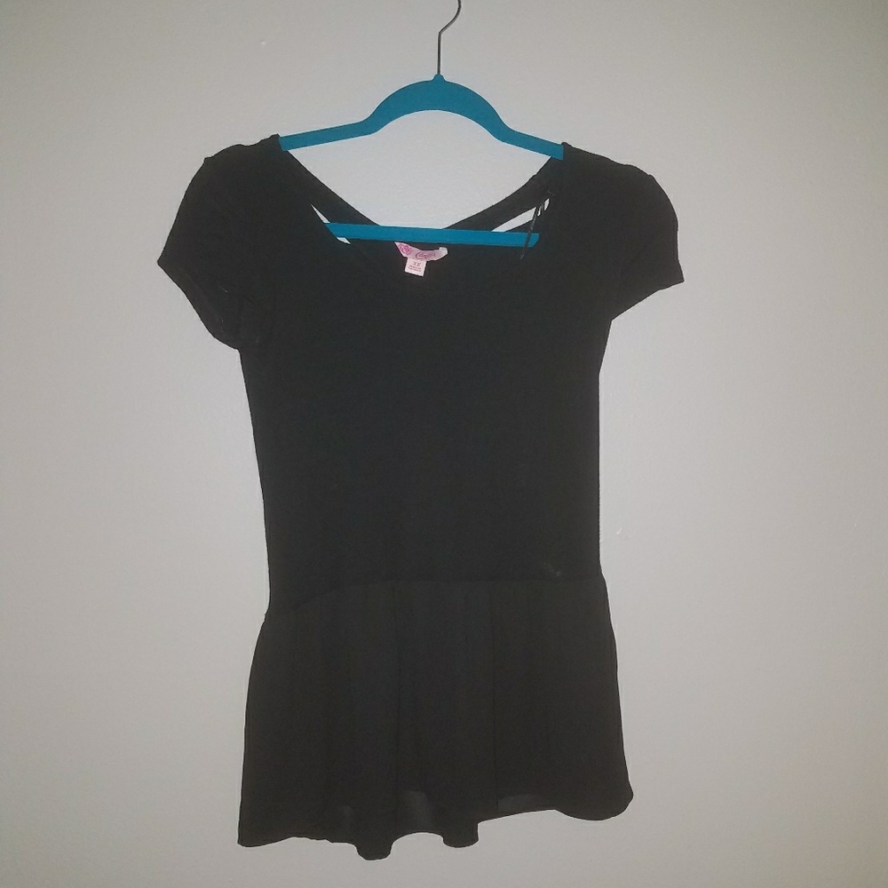 Candies black peplum top