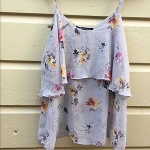 Silk floral tank