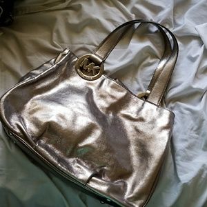 Michael Kors Large silver shoulder bag