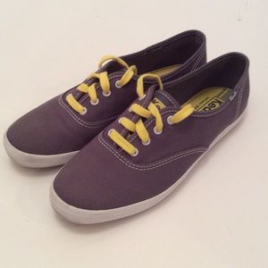 Grey and Yellow Keds