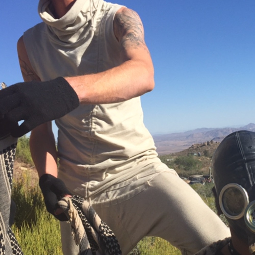 Zara 2pc Joggers + Vest  Mad Max Burning Man Style