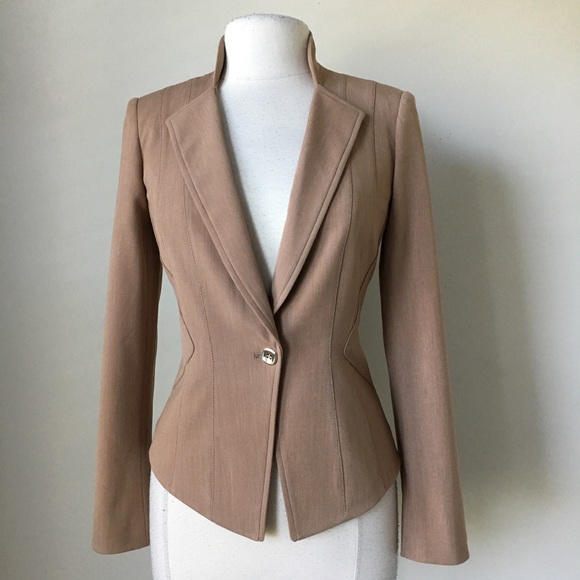 Seasonless heathered tan brown suit jacket - Picture 2 of 3