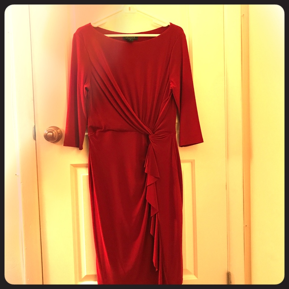 Cranberry red Lauren by Ralph Lauren dress