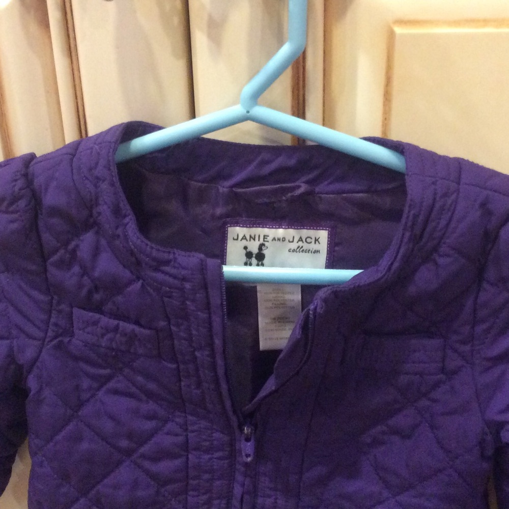 Janie and Jack purple baby girl jacket Sz 6-12 mos