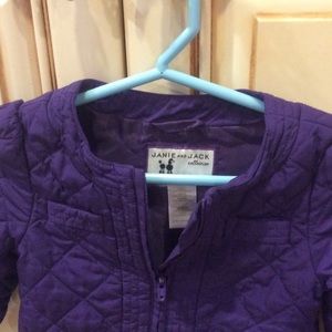 Janie and Jack purple baby girl jacket Sz 6-12 mos