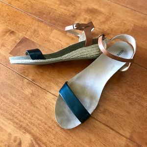 Leather Detailed Wedges