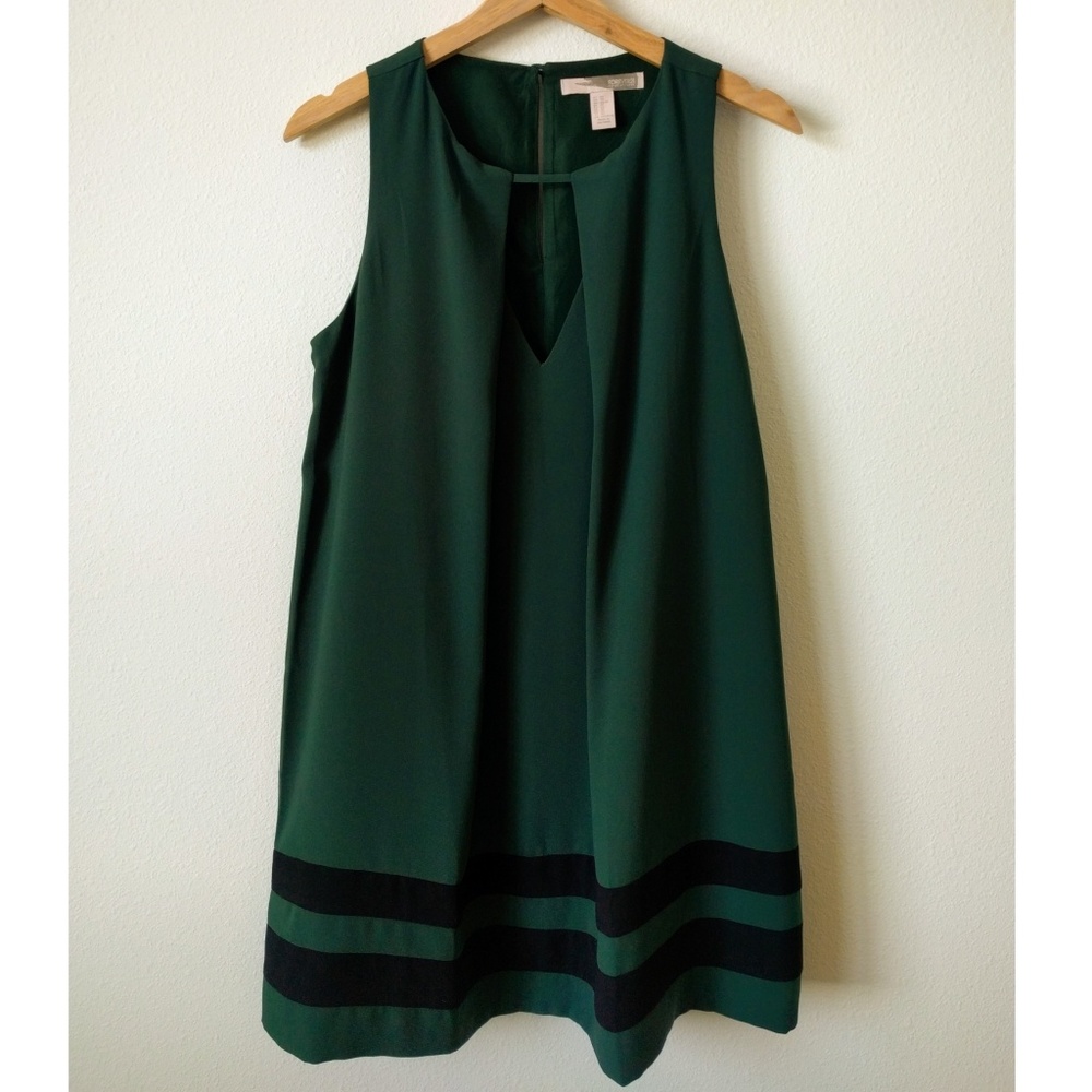 Shift Dress with Varsity Stripes