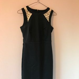 Ann Taylor - Size 0 - Dark Navy knee length dress