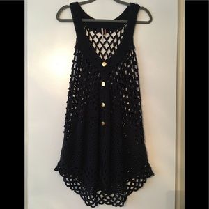 Vintage Free People Knit Button Down Tunic