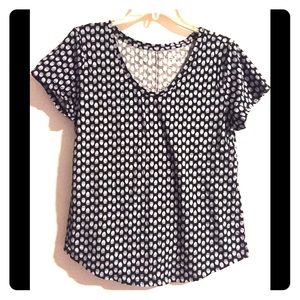 Ann Taylor Loft Strawberry Print Vintage Soft Tee