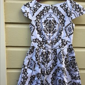 Black and white mini dress