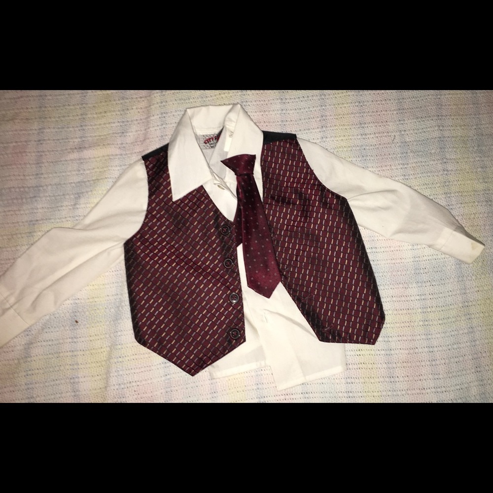 24 Month Dress Shirt, Vest & Tie