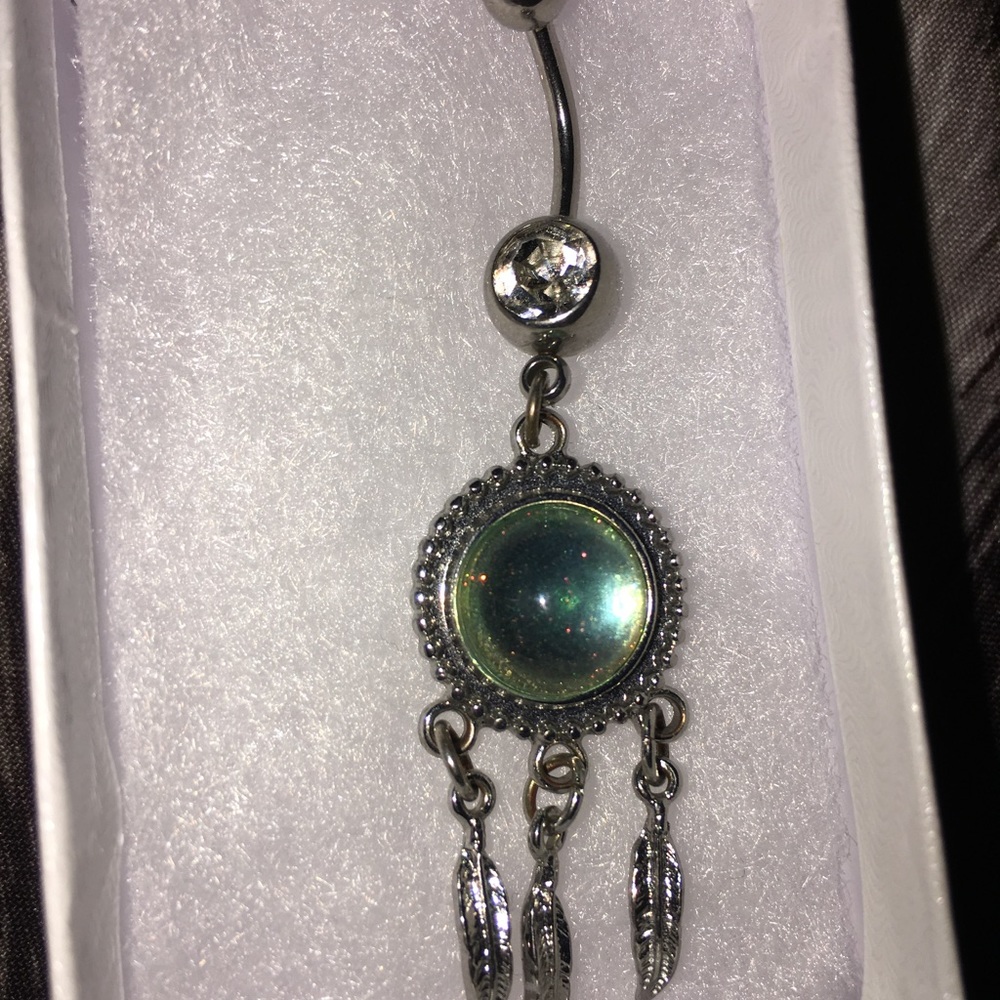 Dream catcher belly button ring