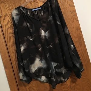 Simply Vera Vera Wang black white & grey top XL
