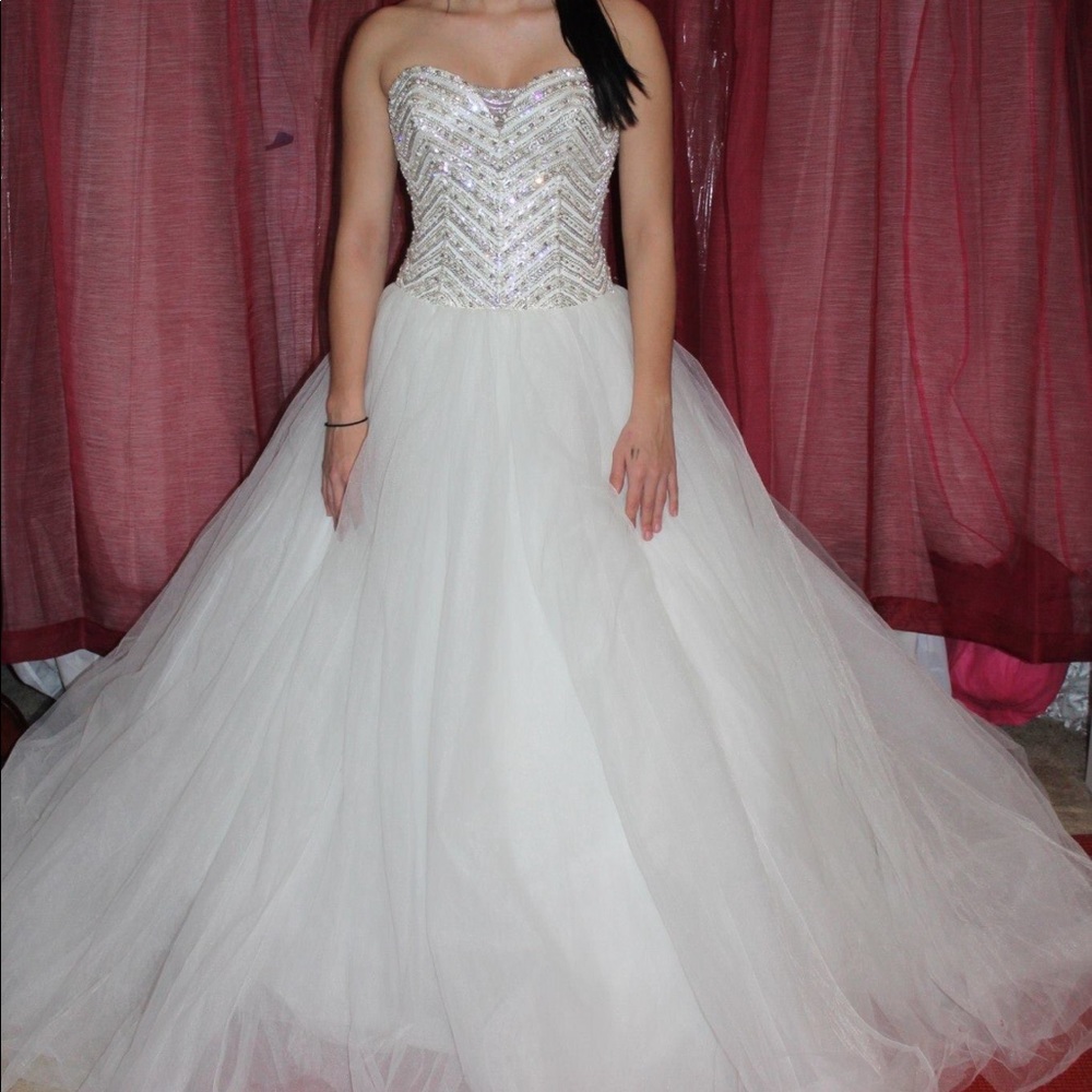 David's Bridal "Jewel" Princess Gown