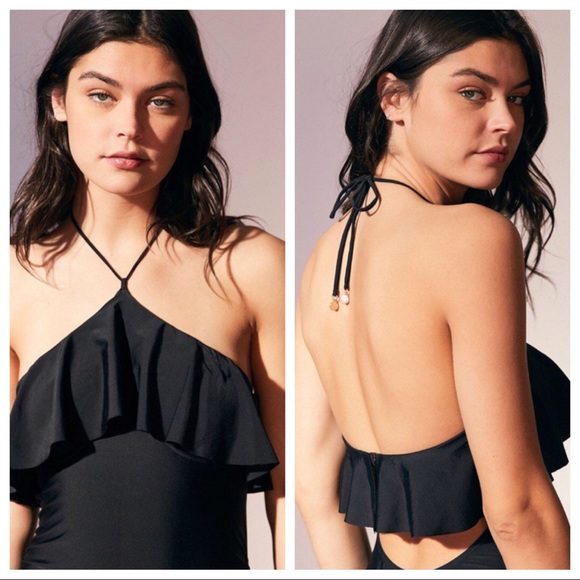 Urban Outfitters 6 Shore Road Katie Black Swimsuit - Picture 4 of 4