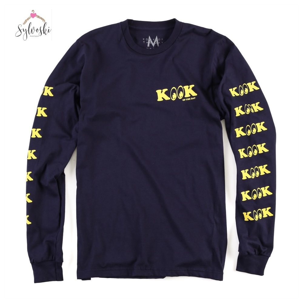 🆕KOOK EYES LONG SLEEVE SHIRT (NAVY