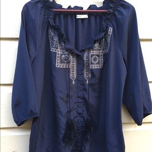Navy blouse