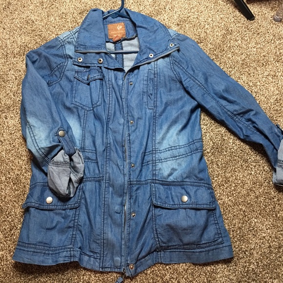 Full Tilt Jackets & Blazers - Tilly’s Jean Zip Up Jacket