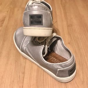 Toms Silver Sneakers Size 1