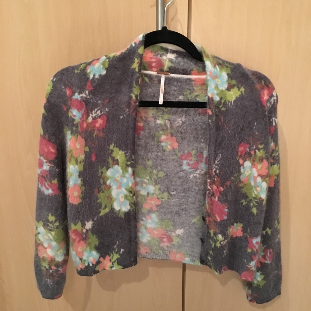 Free People sweater, short cardigan, size L