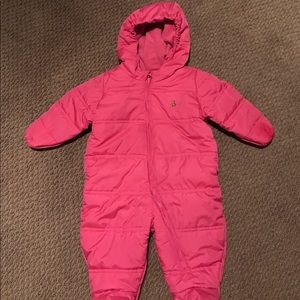 Baby Gap Snowsuit - pink, size 6-12 months, EUC