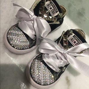 Toddler girls custom converse S⭕️LD