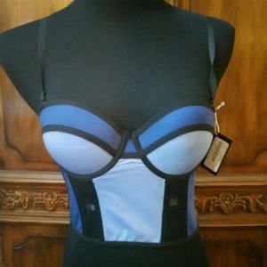 Bebe blue corset. Brand new w/tags. Sz small