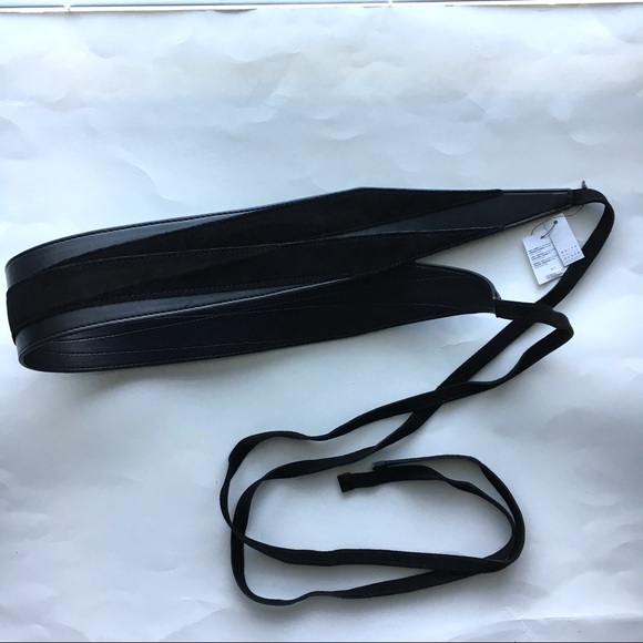 Suede wrap obi belt - Picture 2 of 5