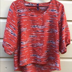 Polyester burnt orange blouse