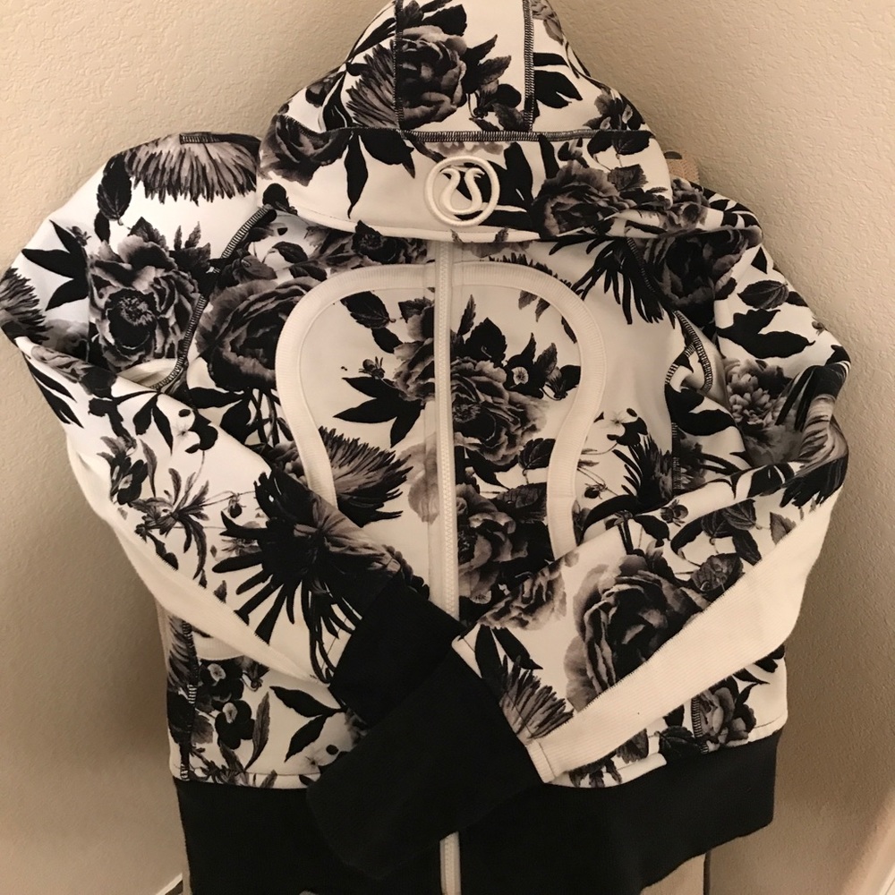 Lululemon Floral Zip Up Hoodie