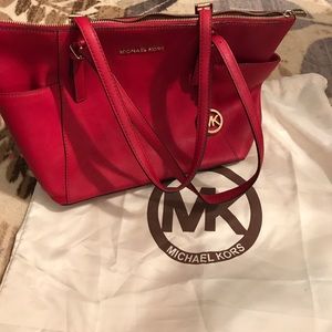 Michael Kors red purse! Authentic
