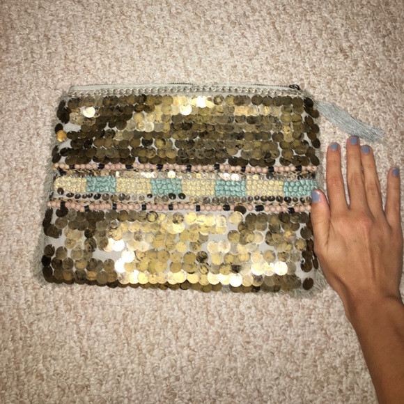 Zara sequin clutch purse - Picture 2 of 4