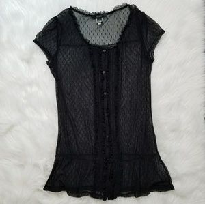 ◊ Express Black Polkadot Blouse