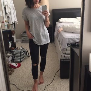 American Eagle high rise black skinny jeans