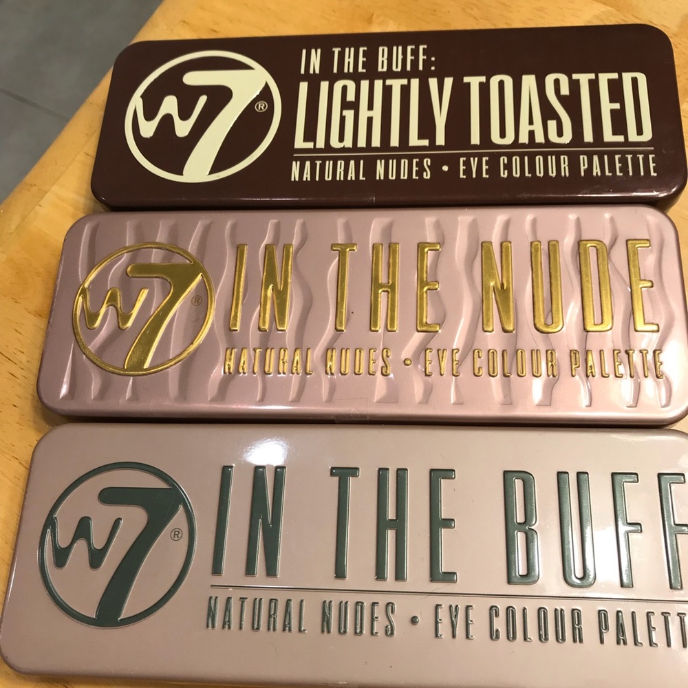 W7 NATURAL NUDES EYESHADOW PALETTE BUNDLE! Set/ 3