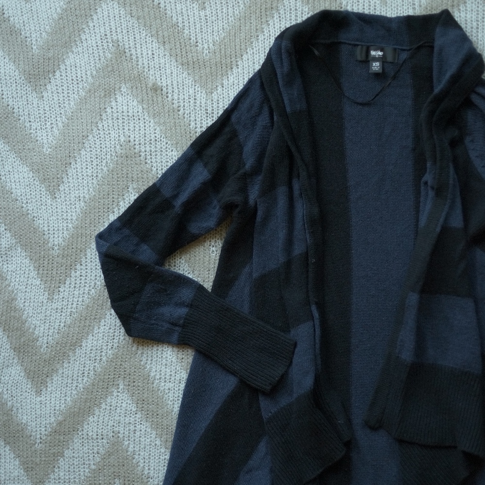 Navy & Black Cardigan