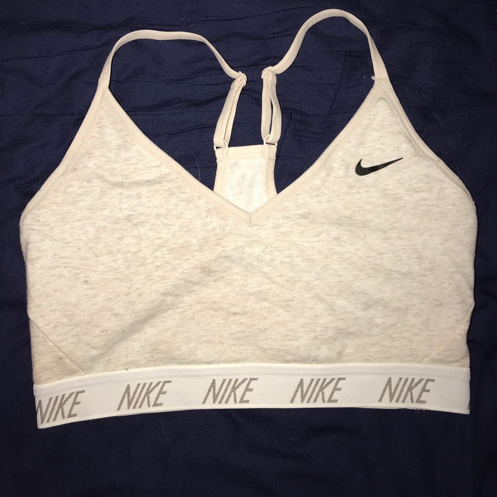 Tan Nike sports bra