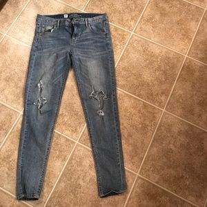 Distressed Skinny Boyfriend Jeans Size 6