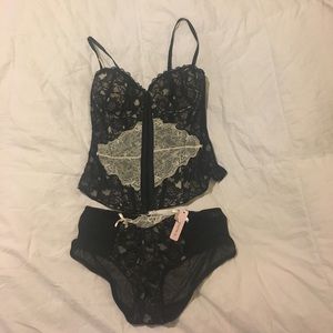 Black and white lingerie