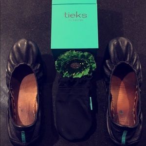 Tieks Black Flats