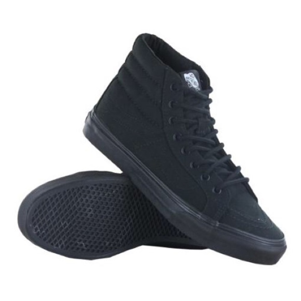 Vans hi-tops black on black