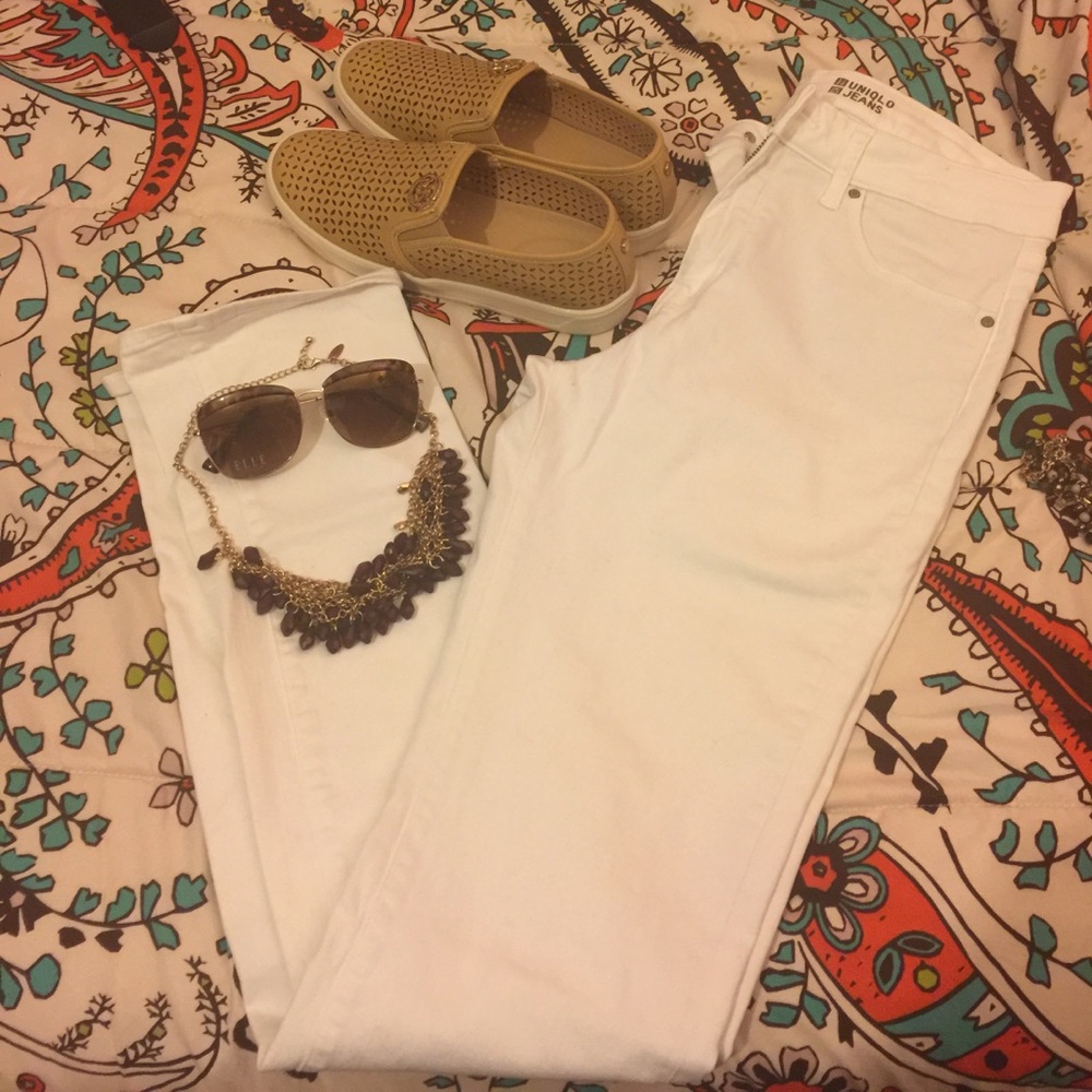 Uniqlo® White Jeans