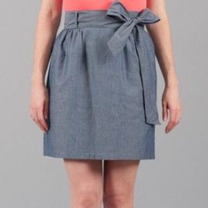 NWOT Anthropologie tie waist Chambray skirt