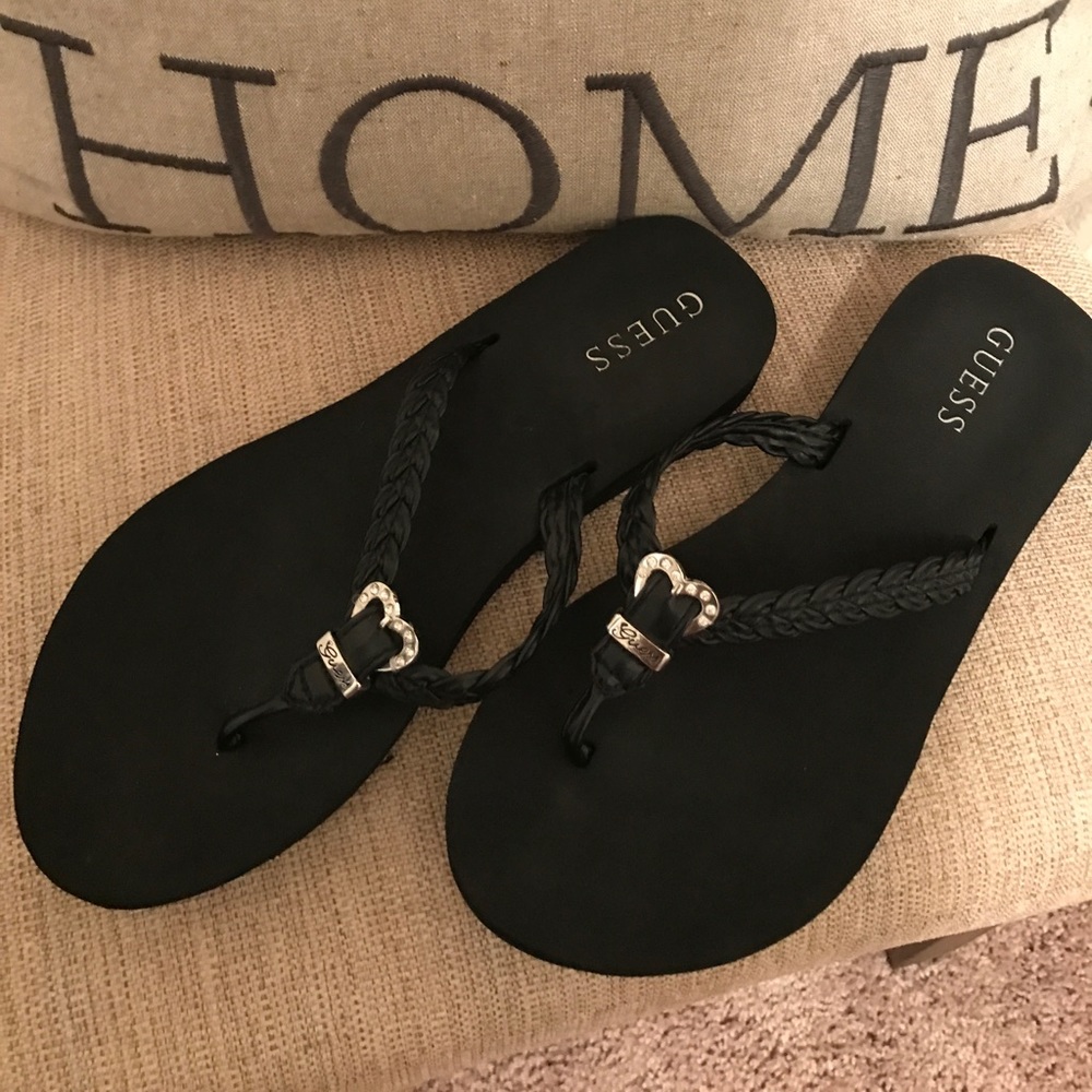 Never Worn Guess Flip Flops