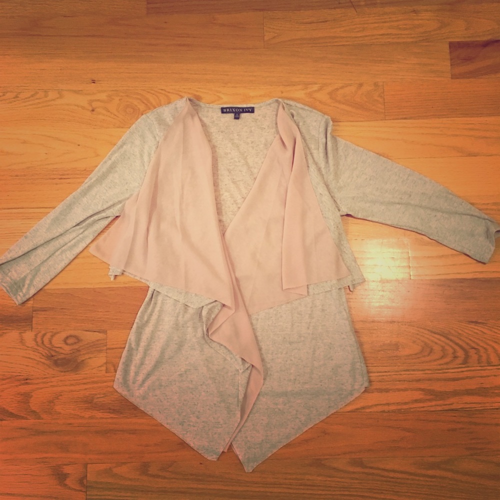 Brixon ivy pink and gray sweater Stitch fix M