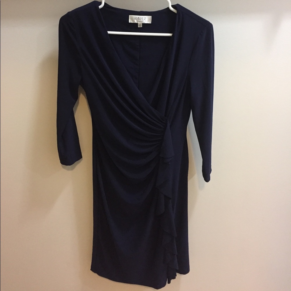 Kasper navy dress